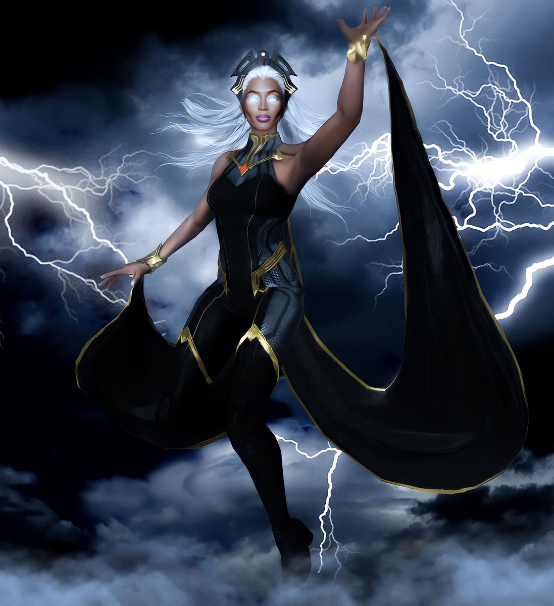 Km1990b1's tweet photo. #naomicampbell as #storm from the #xmen #marvel #marcelcomics #windrider #mutant #ororomunroe https://t.co/zFZTrWrnuz