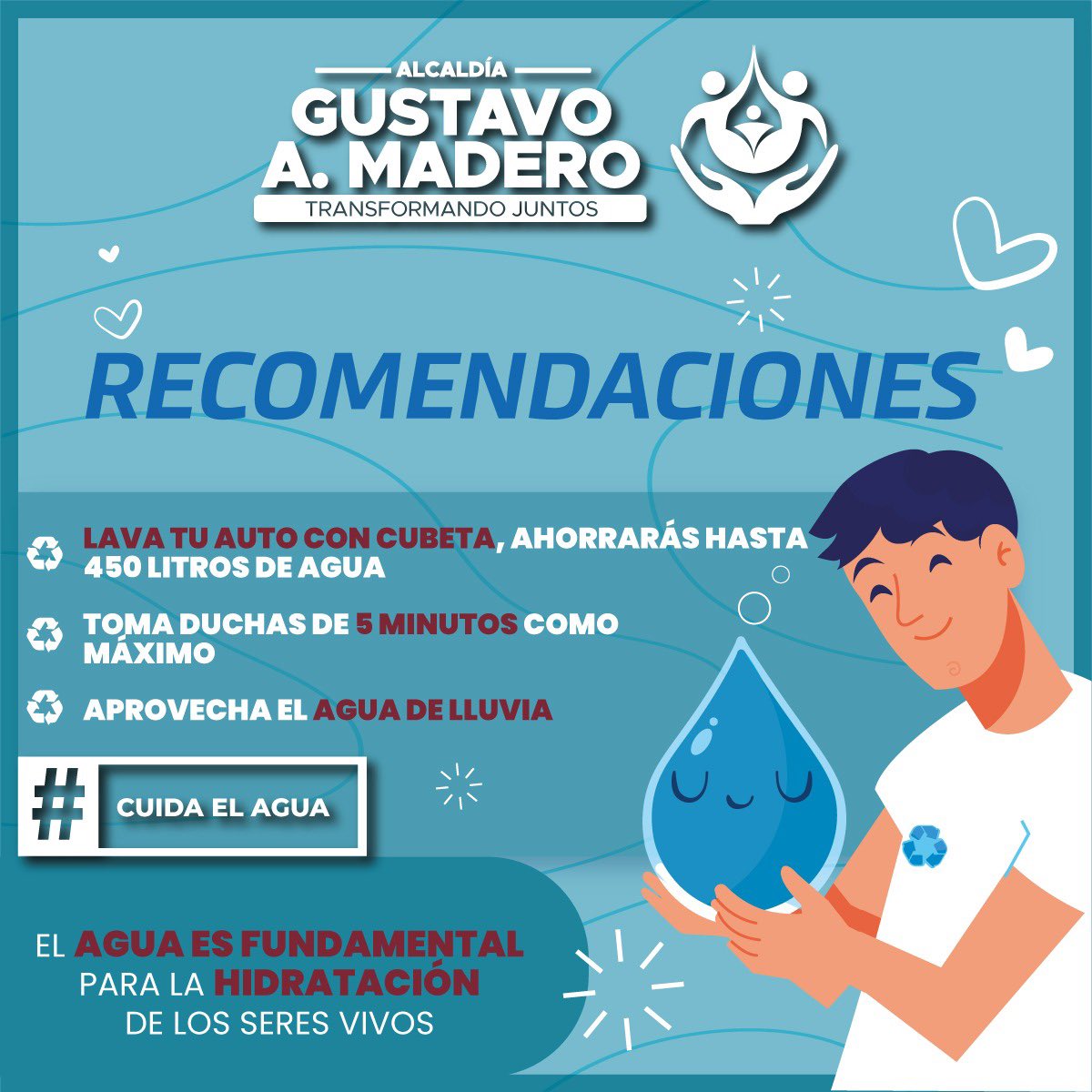 TuAlcaldiaGAM's tweet photo. ¡Cuidemos el agua! 💦 Este Sábado de Gloria no desperdicies, y mejor visita las albercas de #TuAlcaldíaGAM.

👉 https://t.co/Qk7NYRb4p1 https://t.co/QmgZCyhdaC