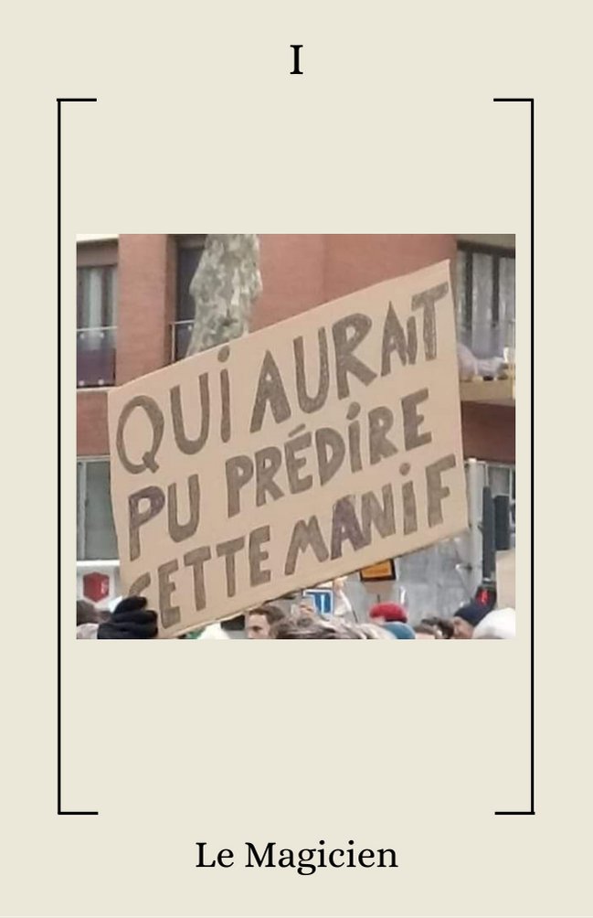 napalmnoise's tweet photo. Je m'ennuyais alors j'ai fait un jeu de tarot spécial manifs : le tarot.e neuf trois

(a thread) https://t.co/EUqTrvZvT2