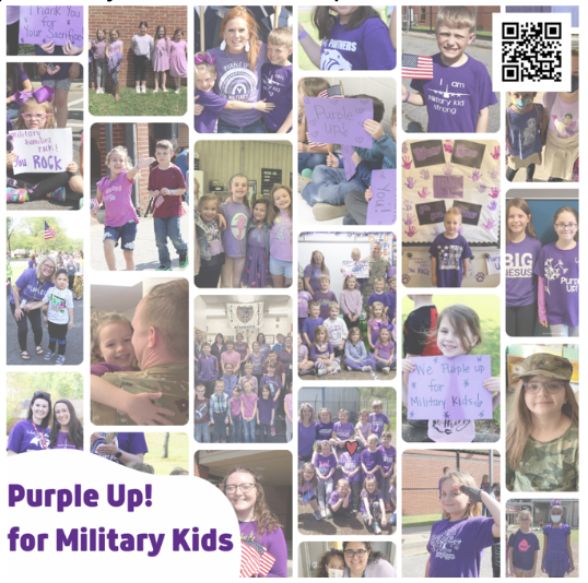 Today, everyone is encouraged to wear purple to show support for military children who overcome so many challenges #purpleup4militarykids  #MIC3Compact