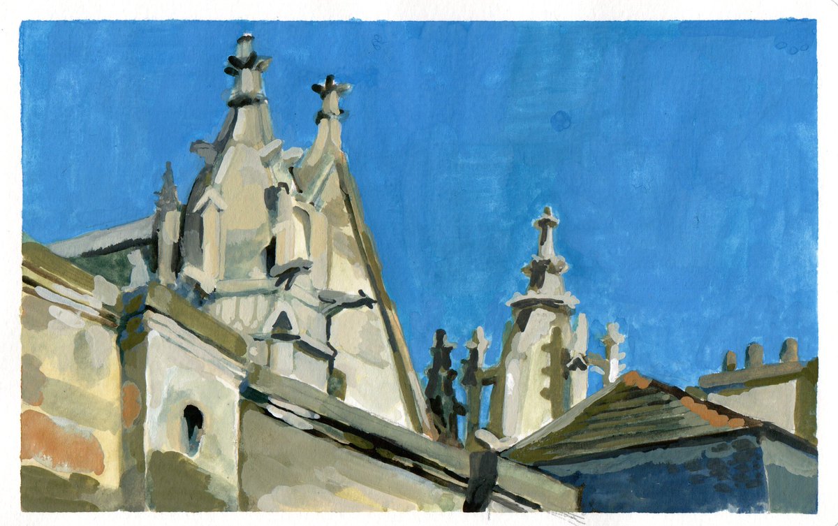 KorczynskiA's tweet photo. Little plein air painting☀️
#pleinair #gouache #painting #Paris https://t.co/0dO2gRMaOi