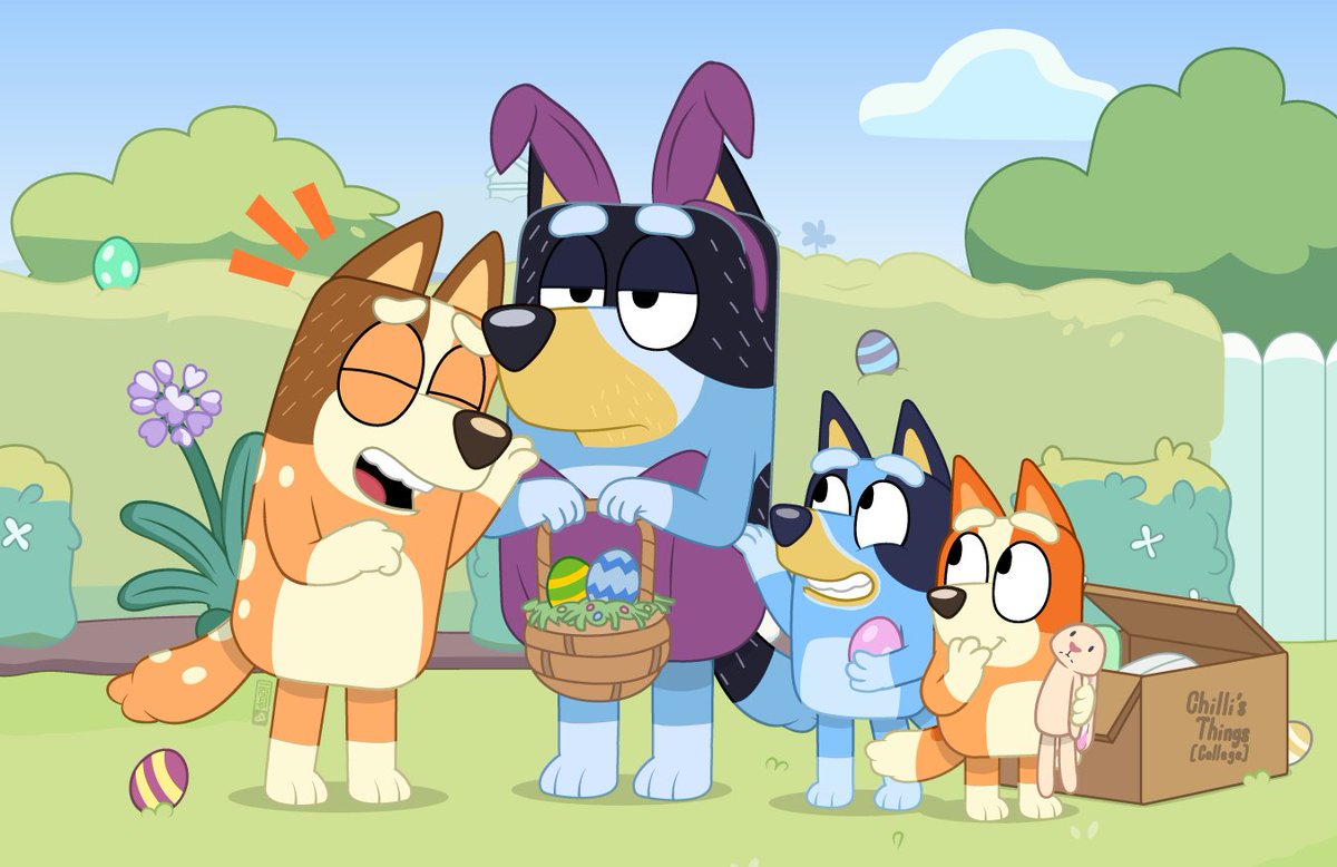 judacris's tweet photo. Here comes the #Easter Bunny!
#Bluey #BlueyFanart https://t.co/KfMNBkKdYe