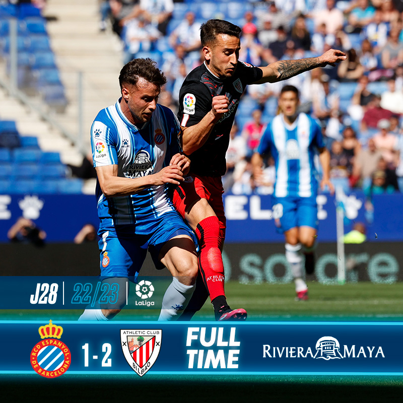 Final del partit @RCDEspanyol 1-2 @AthleticClub #EspanyolAthletic #RCDE