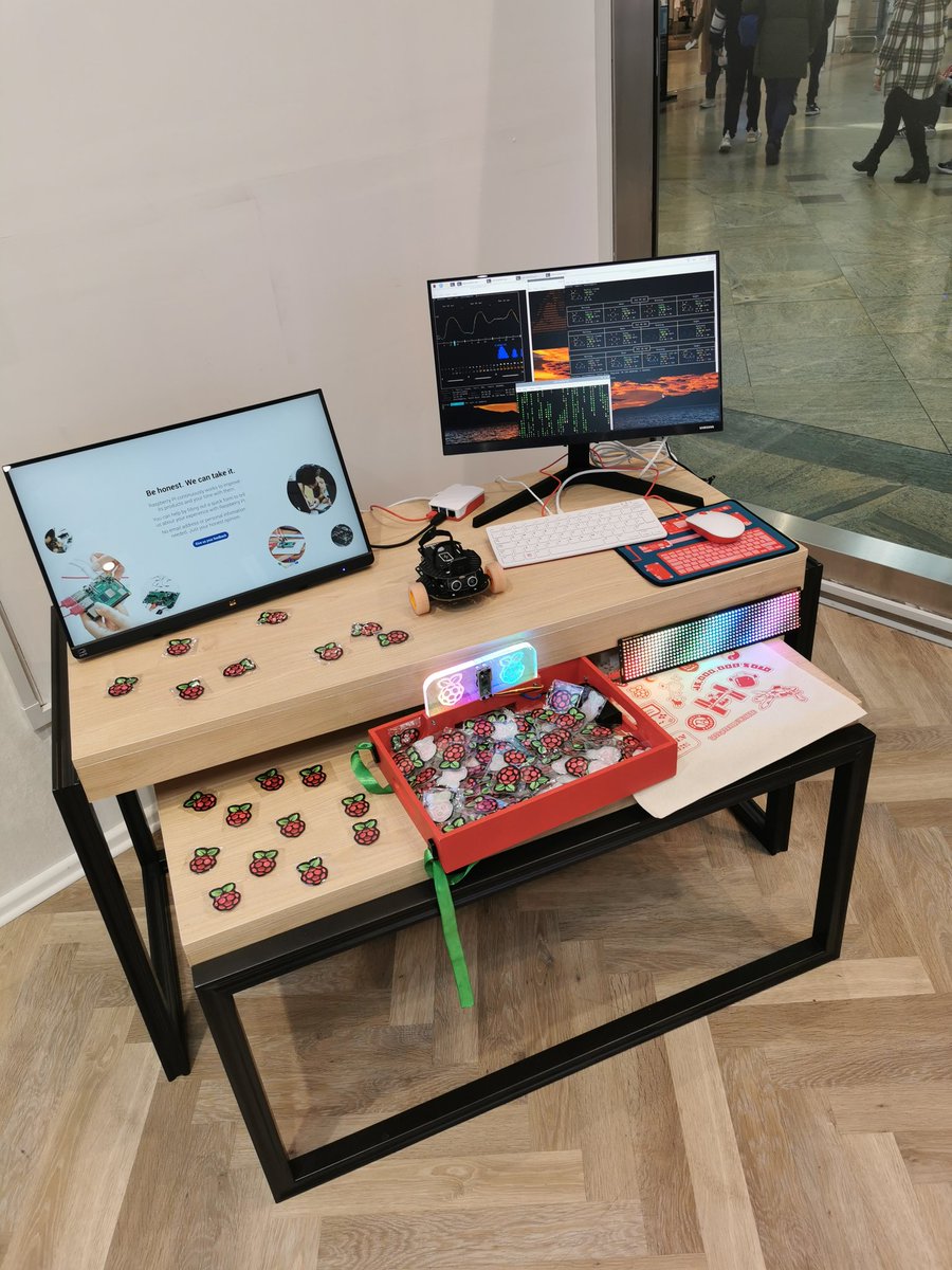 martycoop's tweet photo. Visiting the @Raspberry_Pi shop in Southampton and buying a few bit. Lovely to see. https://t.co/YTviZcBLrf