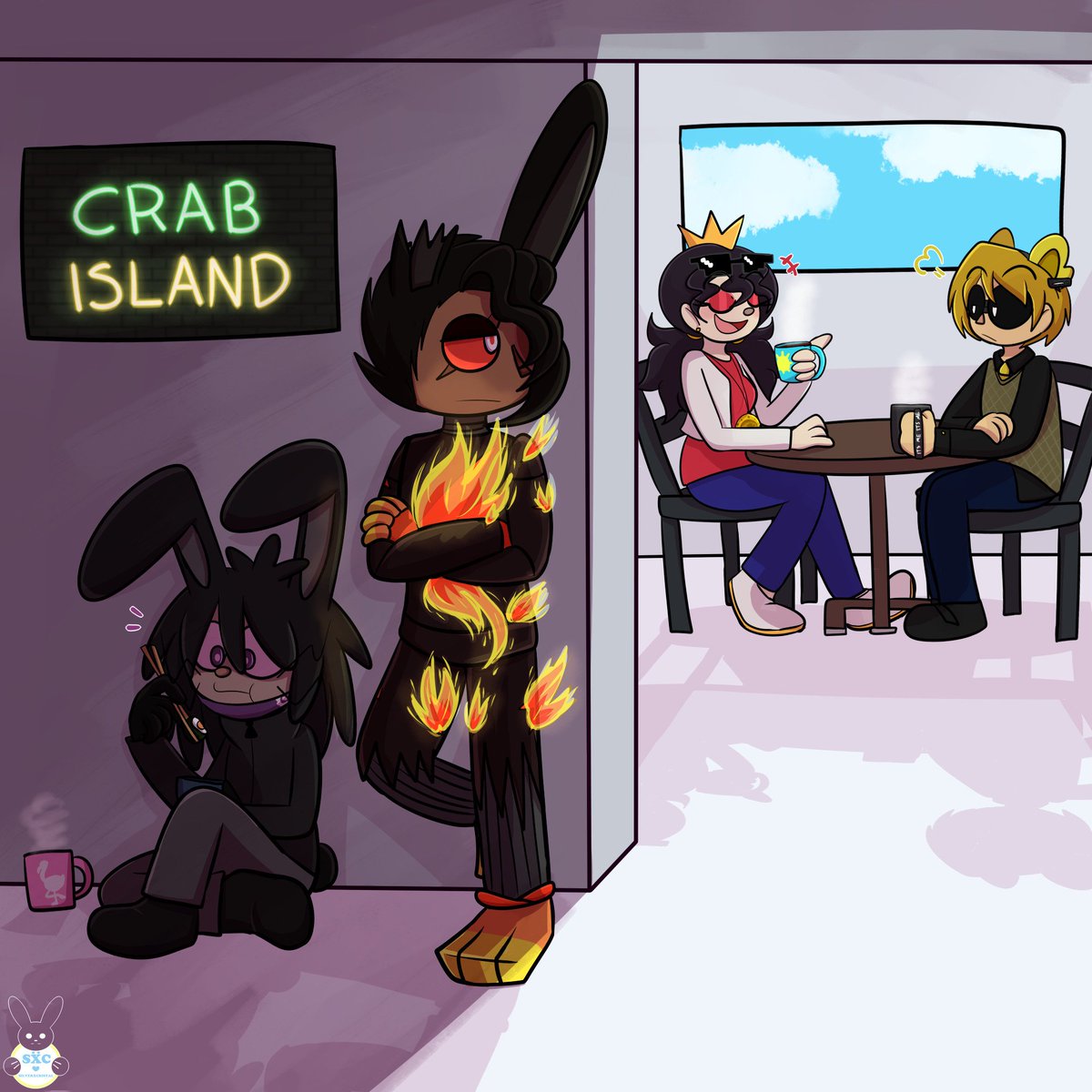 silverxcristal's tweet photo. Remnant Delivery Crab Island DTIYS 7/10
🦀🦀🦀
The house can be pretty quiet if needed, taking a step back to rest from all the fun activities before going back to it
🦀🦀🦀
#fnafar #fnaf #gijinka #RXQ #flamingspringtrap #shadowbonnie #8bitbaby #goldenfreddy #crabislandDTIYS https://t.co/B7oBImUNde