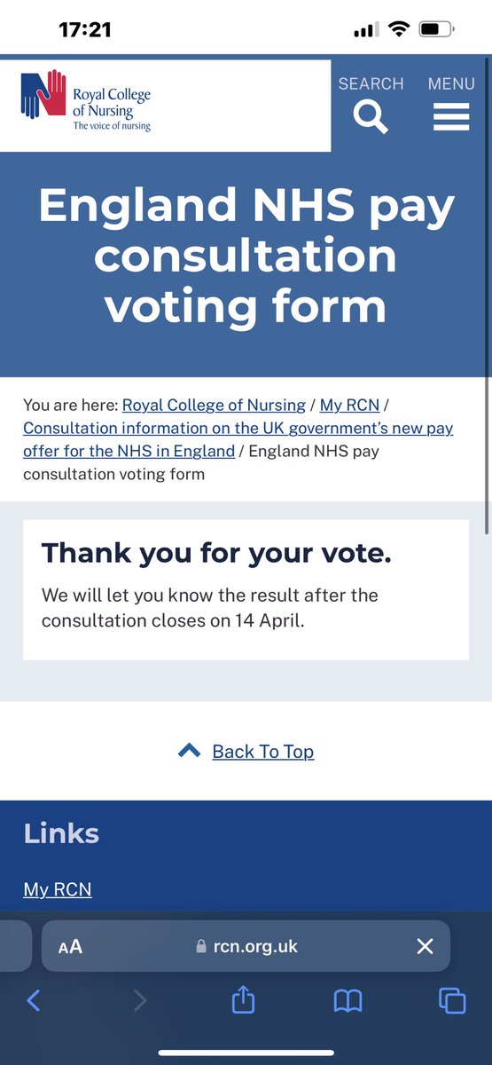 charliijane's tweet photo. Not long left for @theRCN members to vote on the pay offer 👀 https://t.co/uPUoQ6pbeT