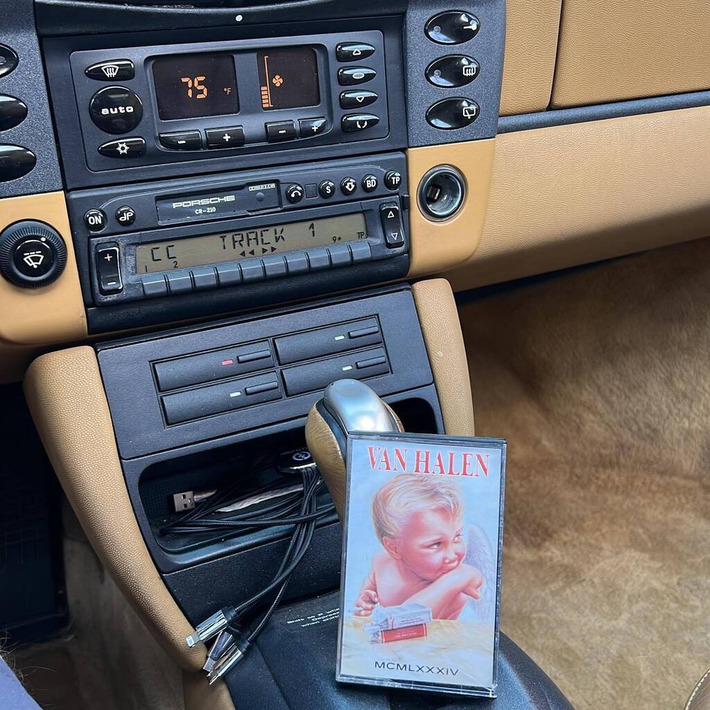 travisthefox's tweet photo. #porsche911  #vanhalen #cassette https://t.co/Lwdn5C4k2S https://t.co/rM3pZ3t8Wa
