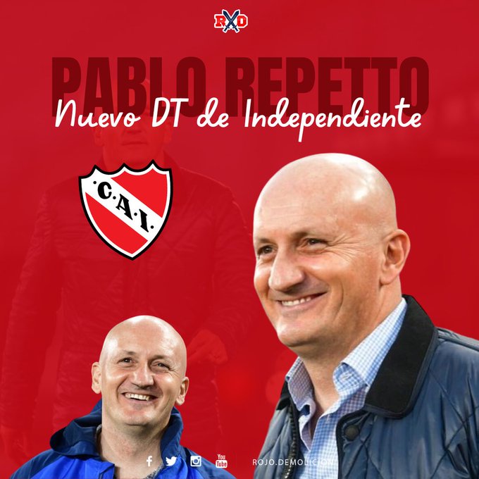 Se confirma que el uruguayo Pablo Repetto será el nuevo entrenador de Independiente FtNI27jXwAAMnNz?format=jpg&name=small
