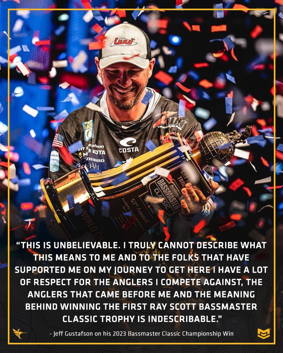 HumminbirdFish's tweet photo. Your 2023 Bassmaster Classic Champ sure is a class act 🏆👏 

#BassmasterClassic #Bassmaster #Humminbird #MinnKota @GussyOutdoors | @bassmaster https://t.co/w4SIIAH9PA
