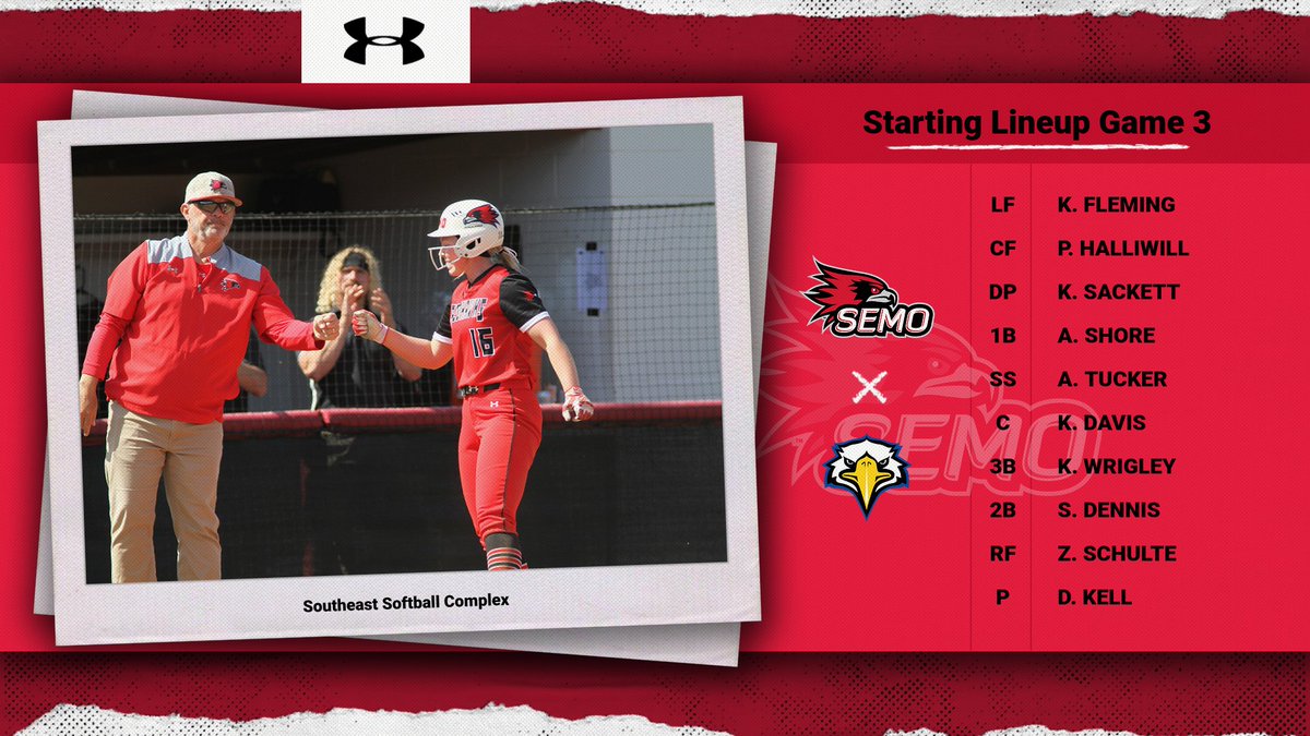 SEMOsoftball's tweet photo. Today is Senior Day at the Southeast Softball Complex, come out and Support our Seniors. 

First Pitch is Slated for 12:00 p.m.

#LetsSoar https://t.co/BJFxSmwQDx