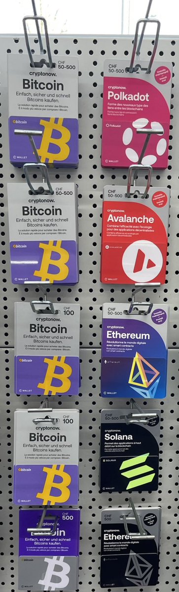 🇨🇭 La #suisse lance les cartes #btc, #eth, #avax… comme des cartes #apple, #GooglePlay…

🇫🇷 La #france lance des inspecteurs des impôts #crypto 🤣😂