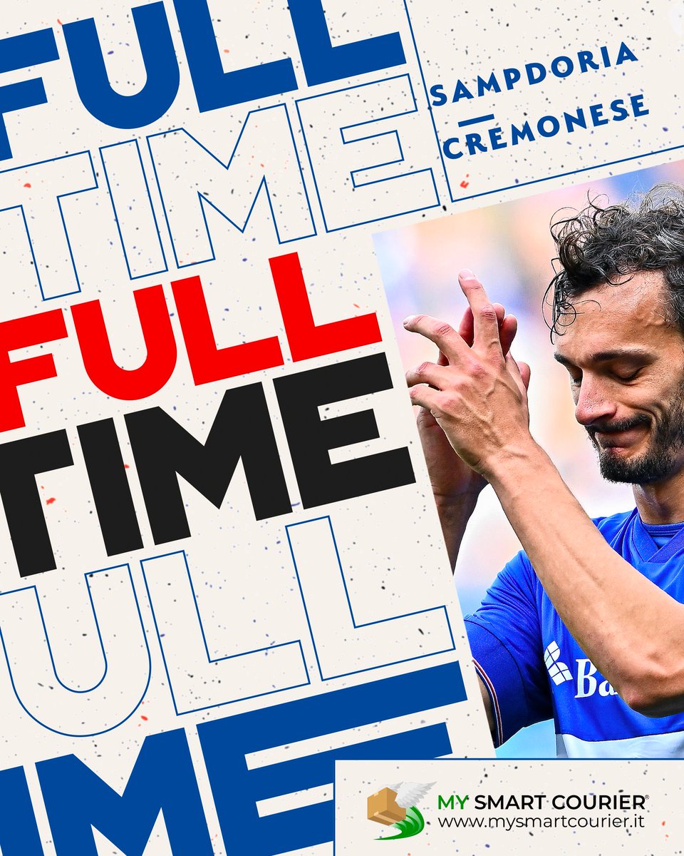 ⏹ | FULL TIME 

Blucerchiati beaten at the Ferraris

#SampCremonese 2⃣-3⃣

#SerieATIM

#FORZADORIA 🔵⚪🔴⚫⚪🔵