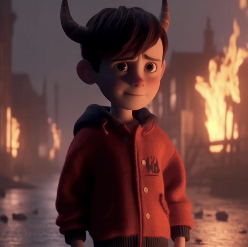 nocontextmemes's tweet photo. A Pixar movie about a demon boy who lives in Hell, his father is Satan, and he finds himself on Earth befriending a human girl. https://t.co/hQAOYe6Foa