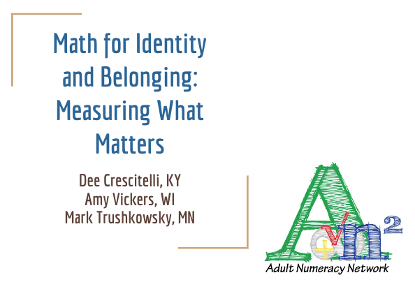 mtrushkowsky's tweet photo. The recording of our live session, Math for Identity & Belonging: Measuring What Matters, is now up at #NCTMVirtual. Thanks to @NCTM for the opportunity, to @YehCathery for your support, and to all the folks who attended!
Slides: https://t.co/nFChJz5jZP
#ANNMath #AdultEdu #MTBoS https://t.co/9PT6bmHt0U