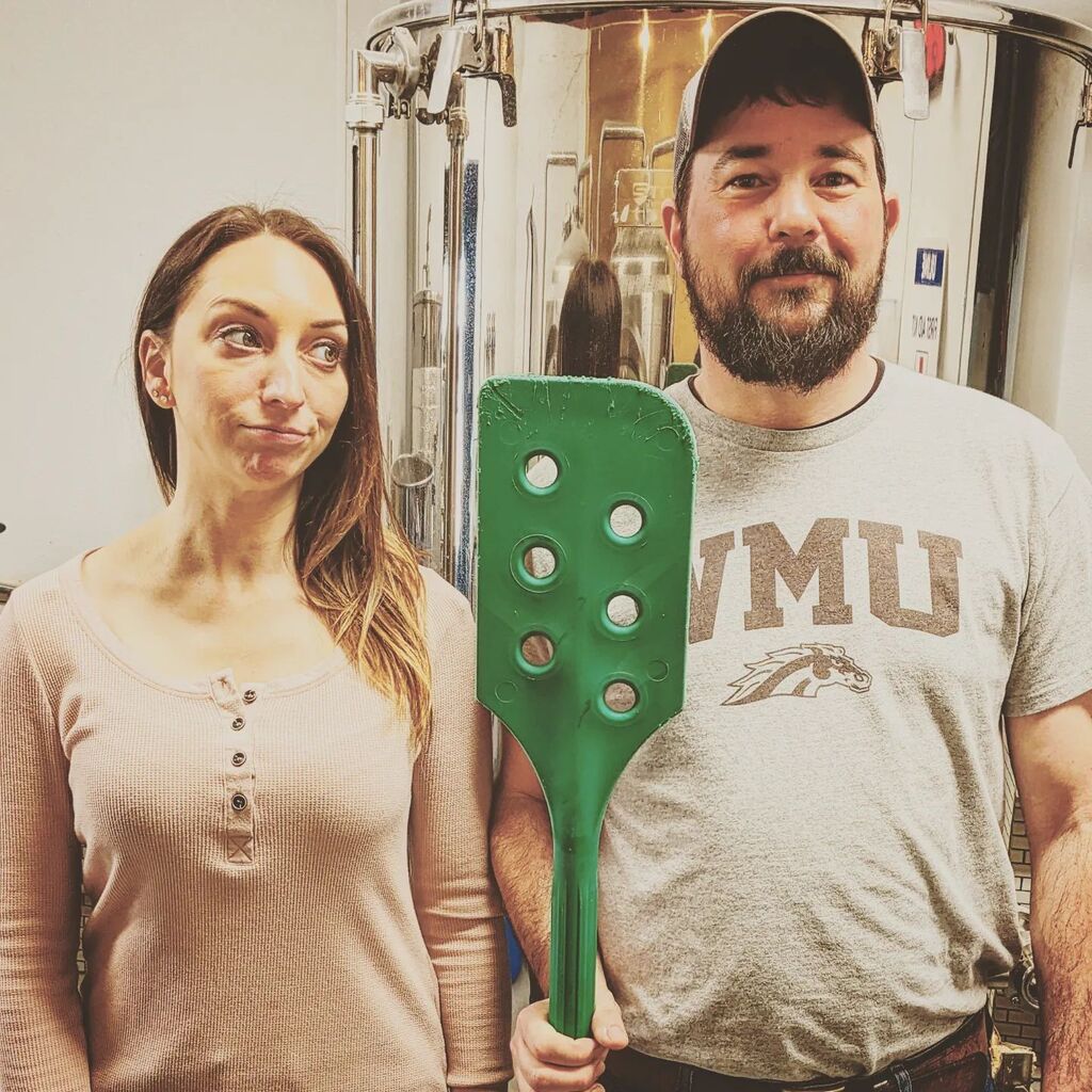 DistantWhistle's tweet photo. The "New American Gothic"... When you have friends who want to brew a special IPA for their wedding, of course you make it work! 

#distantwhistlebrew #mibrew #ipa #drinklocal #vicksburgmi https://t.co/GJbRQF8qIF https://t.co/18pj8YQFFx