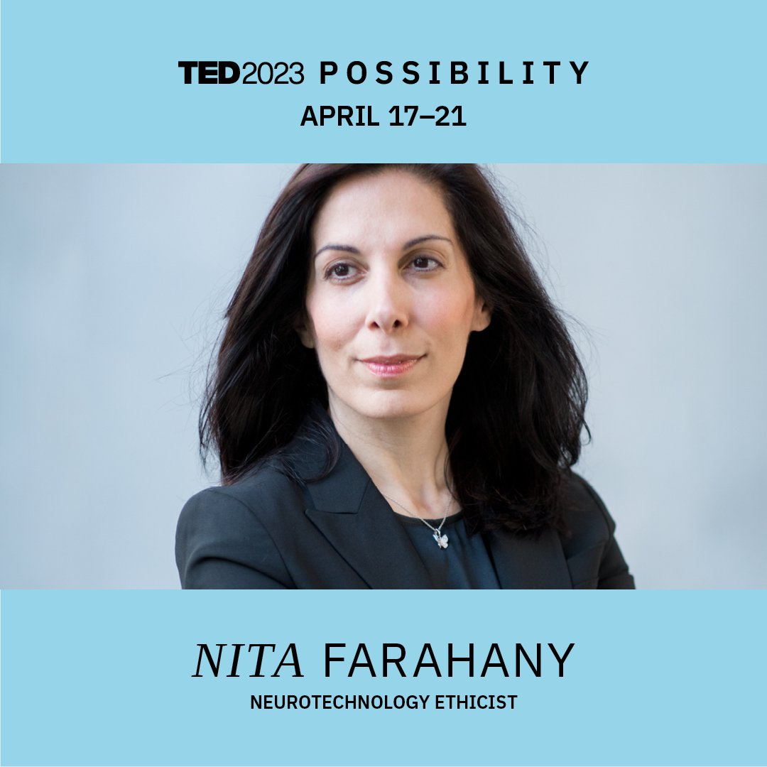 NitaFarahany's tweet photo. I'm leaving for #TED23 in a week. And I'm feeling nervous and excited. Nervous because my talk isn't committed to memory (just yet). And ... it's a @TEDTalks! But so excited to share my views about the coming age of #BrainTransparency. https://t.co/xuqtQVLkHe