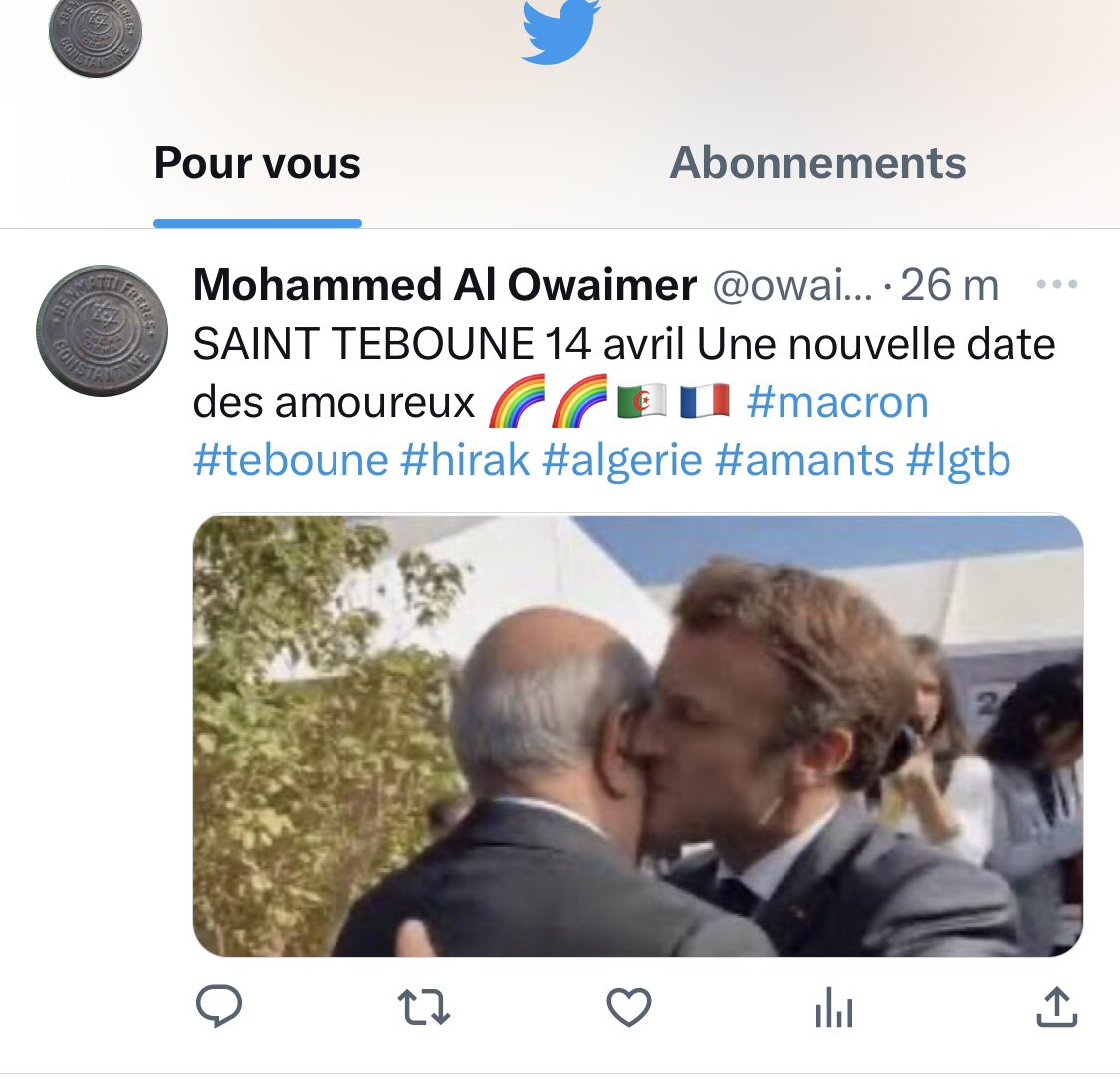 owaimer_al's tweet photo. @TSAlgerie Saint Teboune est pour bientôt https://t.co/Q5RDXHylyB