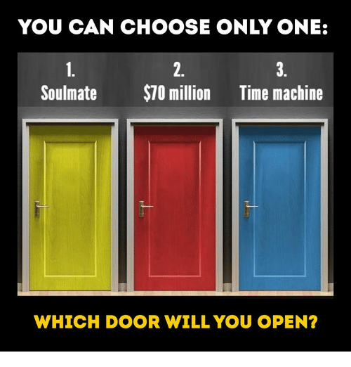 OrganicLiveFood's tweet photo. Which door you choose? https://t.co/yHSLhHvX71