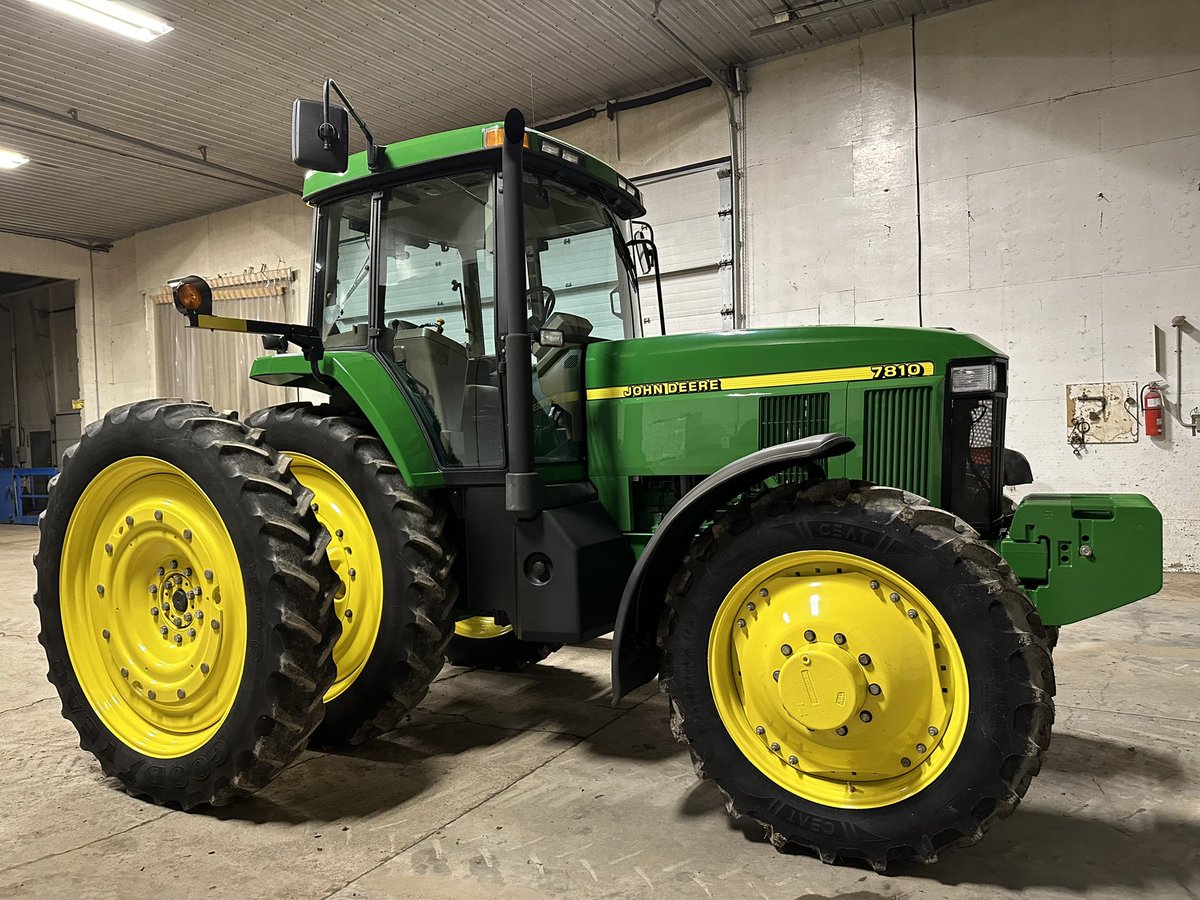 7810 for sale. 7405 hours. 2nd owner. 2001. 19sp pwr shift. 3 scvs. 3 point hitch. Quick attach. Shedded, detailed, ceramic coated. 320 tires.