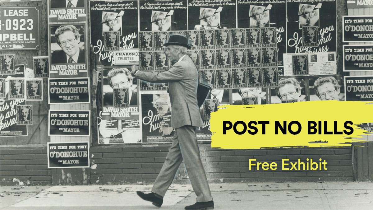📢 Now open! Post No Bills, an exhibit featuring rare street posters from 1950s–1990s, gives a glimpse into Toronto's past. Relive protests, concerts and store openings through striking visuals: ow.ly/RMYT50NB8NB

📍 Toronto Reference Library
📅 To June 25
🎟️ Free