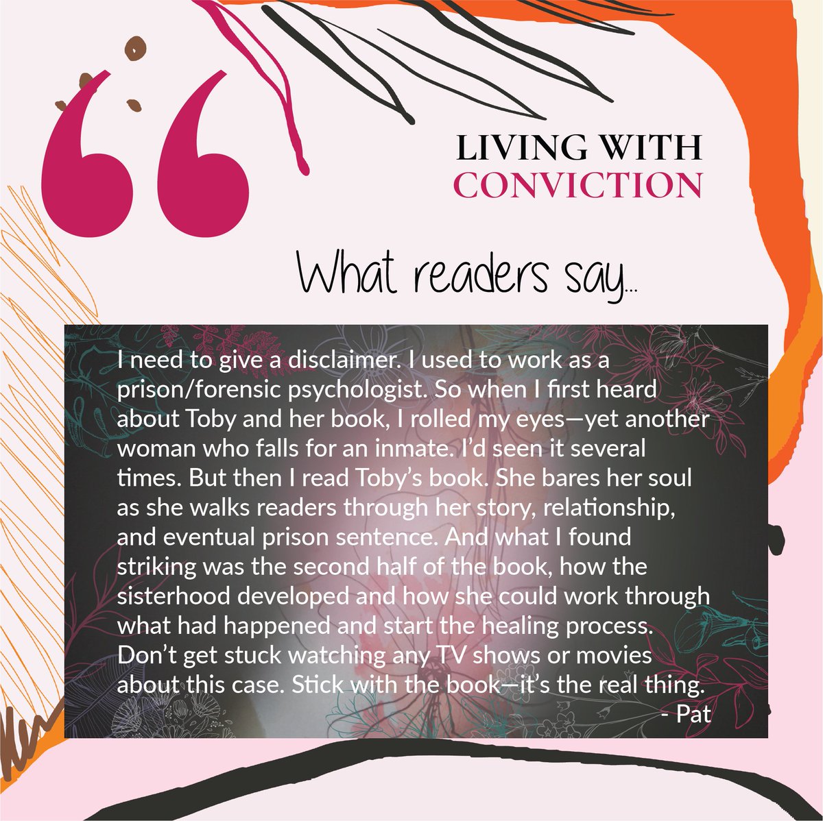 'She bares her soul ... It's the real thing!'

What readers say about Living With Conviction.

tobydorr.com/toby-dorr-book/ 

#equalityforeveryone #basichumanrights #humanright #humanrightslaw #ownyourvoice #fightforyourright #humanrightsforall #humanequality #humanrights