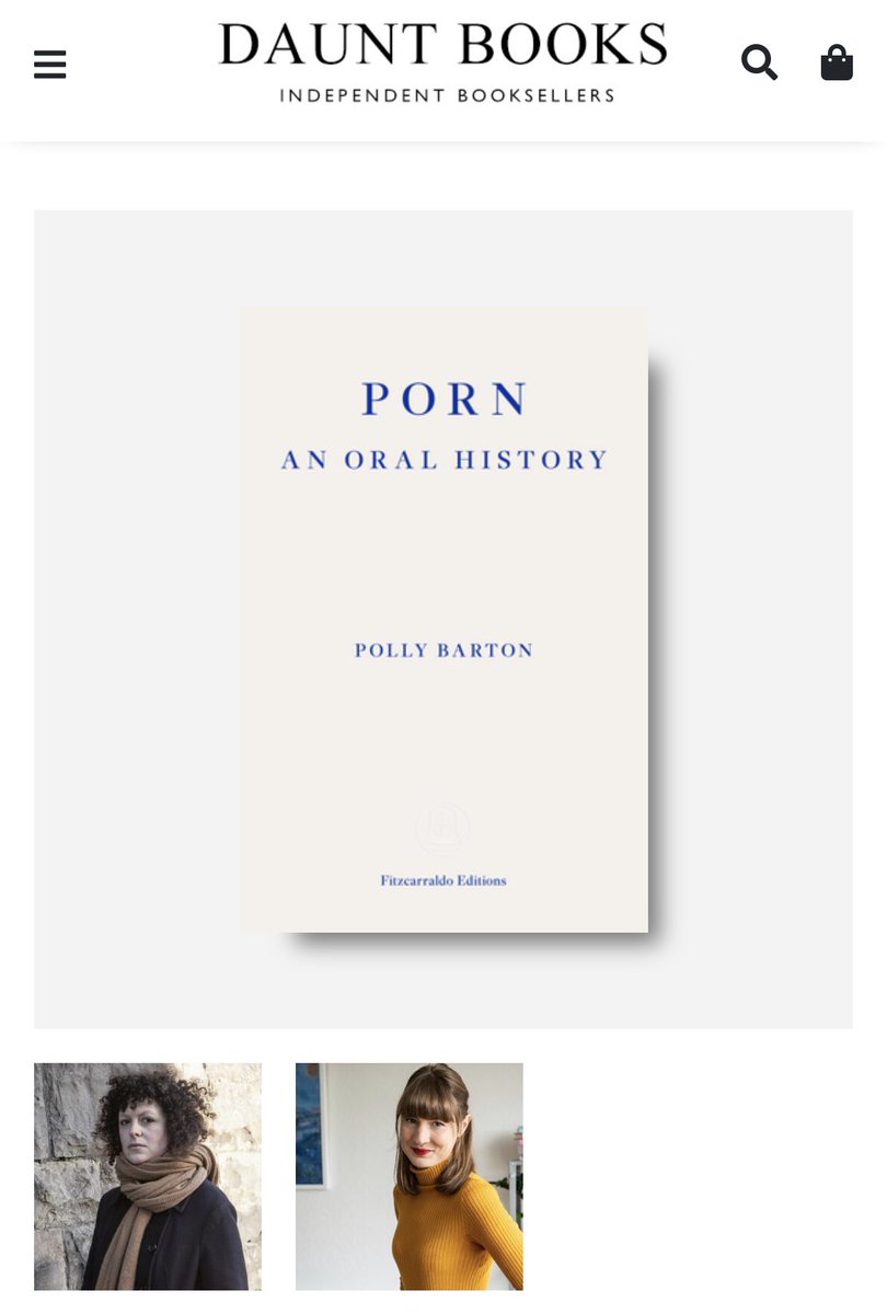 Thirdly, I’ll be in conversation with the superb Polly Barton to launch her new book, Porn: An Oral History at @Dauntbooks ❤️ @FitzcarraldoEds Tickets here: dauntbooks.co.uk/shop/events/po…