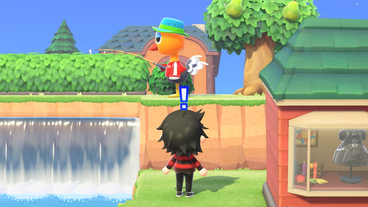 OtterbeeIsle's tweet photo. Sandy told me the fish weren't biting "for some reason." #AnimalCrossing #ACNH #NintendoSwitch https://t.co/MhZiTQsjdr