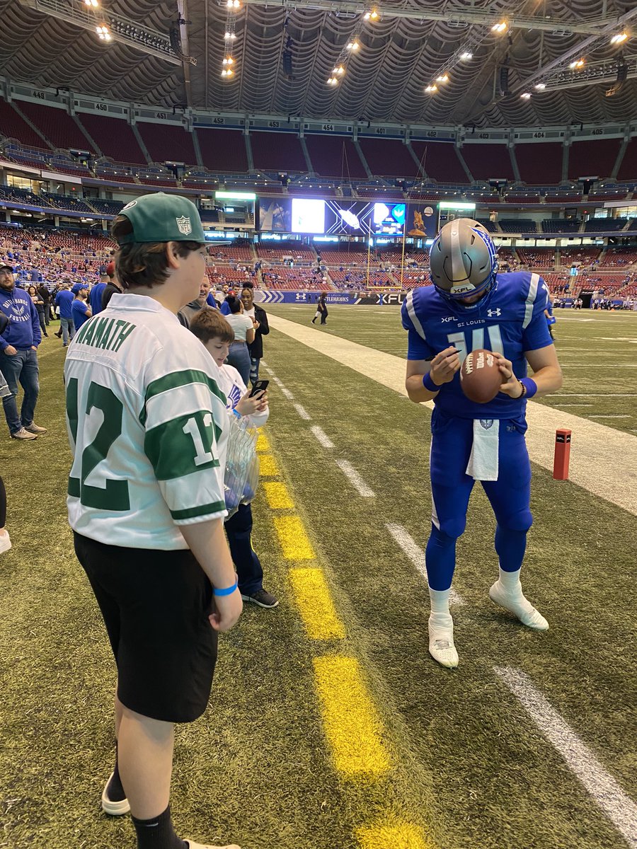 My son got his ball signed by Nick Tiano!!! #BattlehawksGameDay