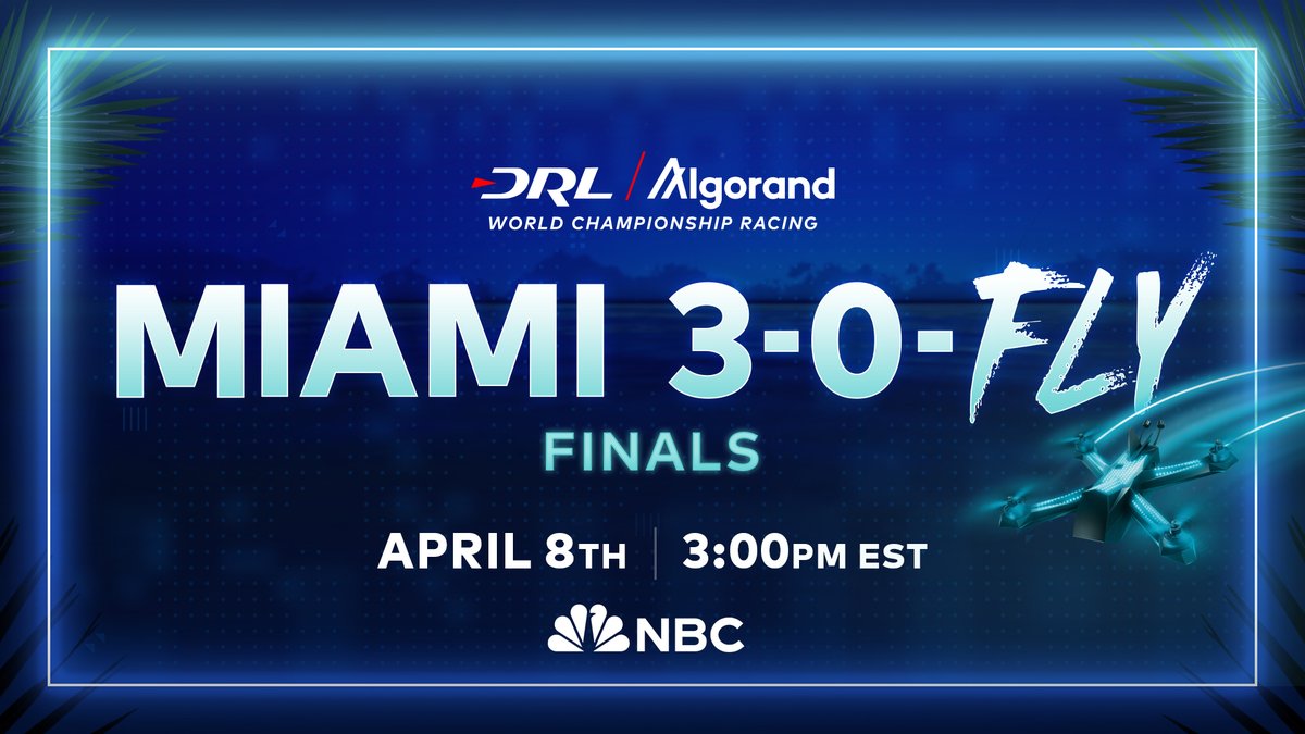 It all comes down to this!

Don’t miss the <a href="/DroneRaceLeague/">Drone Racing League</a> Finals TODAY at 3 PM ET on @NBC!