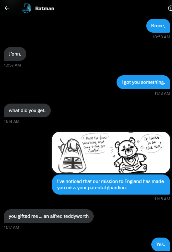 You are welcome, Batman.