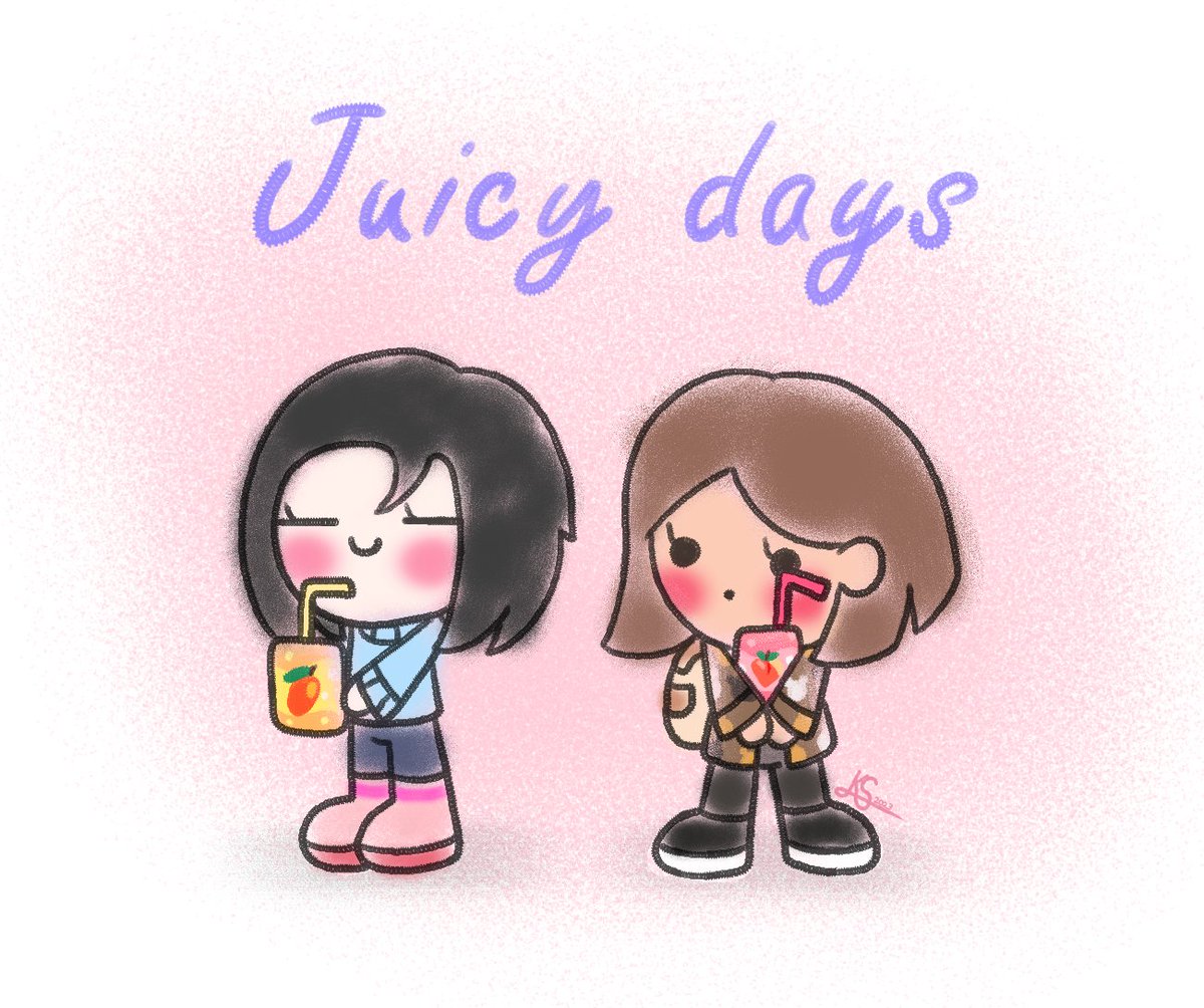 _katstellar's tweet image. Juice time with @PawPencil 🧃💞
