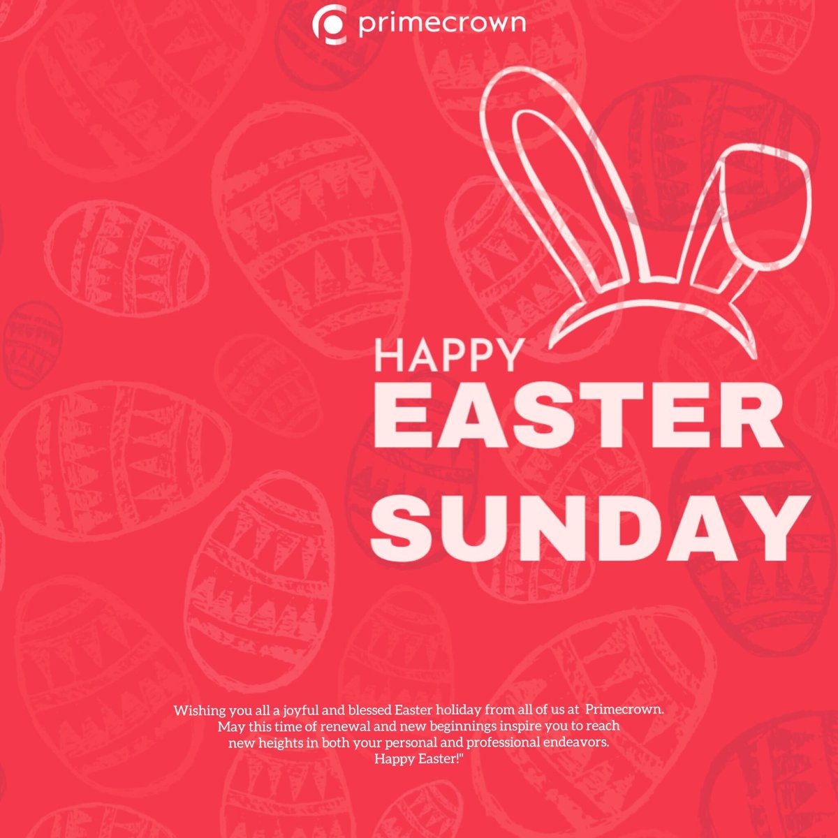 Wishing you all a joyful and blessed Easter holiday from all of us at PrimeCrown.
May this time of renewal and new beginnings inspire you to reach new heights in both your personal and professional endeavors.
Happy Easter!
#easter2023 #primecrown