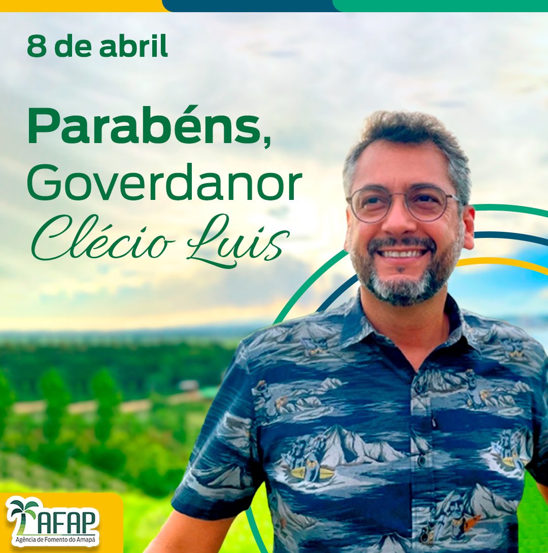 afap_amapa's tweet image. Parabéns, governador @clecioluis_ 
Deus o proteja, abençoe sempre com muita saúde e felicidades. 
Grande abraço da família Afap. 
🎂👏👏🎉🥳