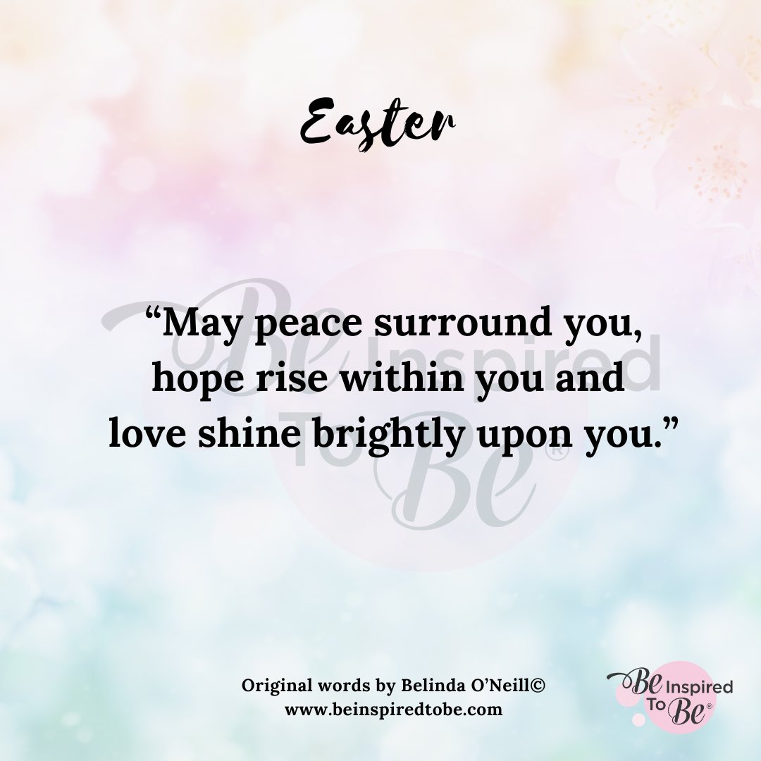 ~ Easter ~

A little Easter wish,
Thank you for your support of me & my work,
Wishing you a peace filled Easter weekend,
Be Inspired To Be,
Belinda 🤍

#easter #easterblessings