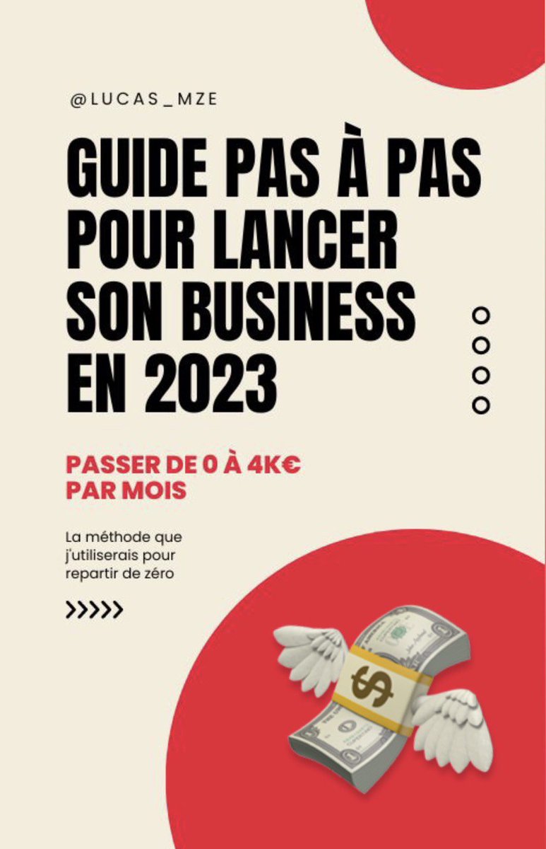 Le guide PAS A PAS pour lancer son BUSINESS en 2023

De la prospection à la facturation en passant par la prestation de services

Utilisez mes méthodes pour vous lancer en 2023

Valeur : 189.00€

Je l'envoie GRATUITEMENT à ceux qui RT et commentent "BUSINESS"
Il faut me follow !