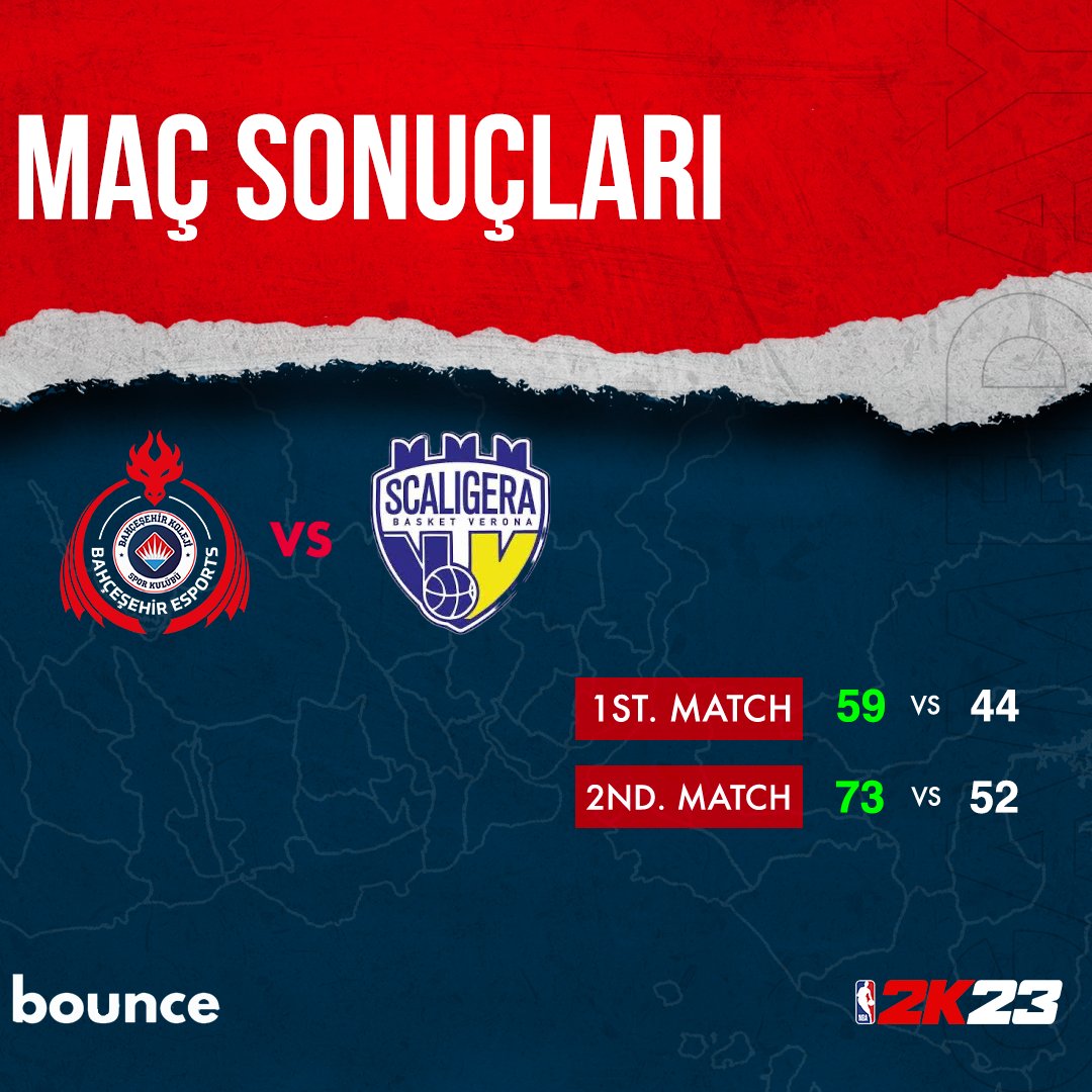 🏀 Bounce League'e çift galibiyetle giriş yaptık!

🏆 Bounce League
🆚 Kasu Diamonds 🟩 2-0
🆚 Scaligera Basket Verona Esports 🟩 2-0