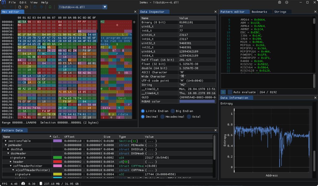 hack_git's tweet photo. ImHex

 A Hex Editor for Reverse Engineers, Programmers and people who value their retinas when working at 3 AM.

https://t.co/WEwXKr6RxR

#cybersecurity #infosec #reverse https://t.co/o4cj3ltHNX https://t.co/dOEW6k2pvo