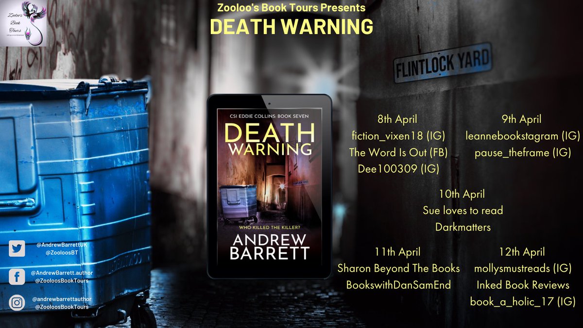 ZooloosBT's tweet photo. HUGE thanks to @DeeGroocock for kicking off the #DeathWarning #booktour
We are back tomorrow with #leannebookstagram and #pause_theframe - see you then!
@AndrewBarrettUK
#ZooloosBookTours https://t.co/u7UM663HNE