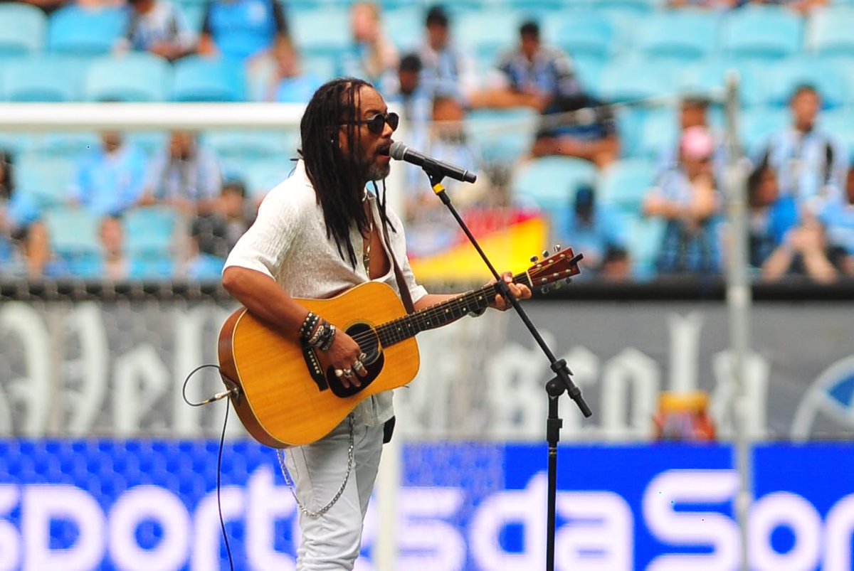 Show do Serginho Moah no Pré-Jogo da Final do Gauchão 2023, Grêmio X Caxias. 

📷 Fabiano do Amaral