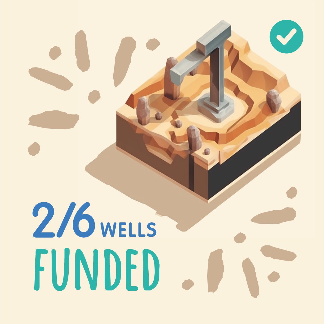 ayowaterwarrior's tweet photo. Another well funded, bringing our total to 2 out of 6 wells. Let's keep the momentum going and bring clean water to even more communities in need. 

Share our campaign and donate today. 💧🙌 #CleanWaterForAll so #DonateNow #SpreadTheWord and #MakeADifference https://t.co/DibjRj5suh