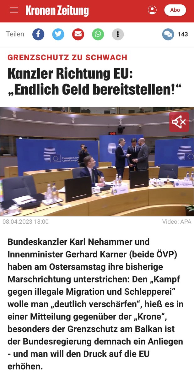 KappacherS's tweet image. Der Kanzler & der Innenminister machen am Oster-Wochenende eine Aussendung und kochen alles auf was sie zum Thema Migration so im Angebot haben. Nichts Neues. Die Krone & der Kurier berichten breit. #MessageControl braucht immer Medien die mittun.