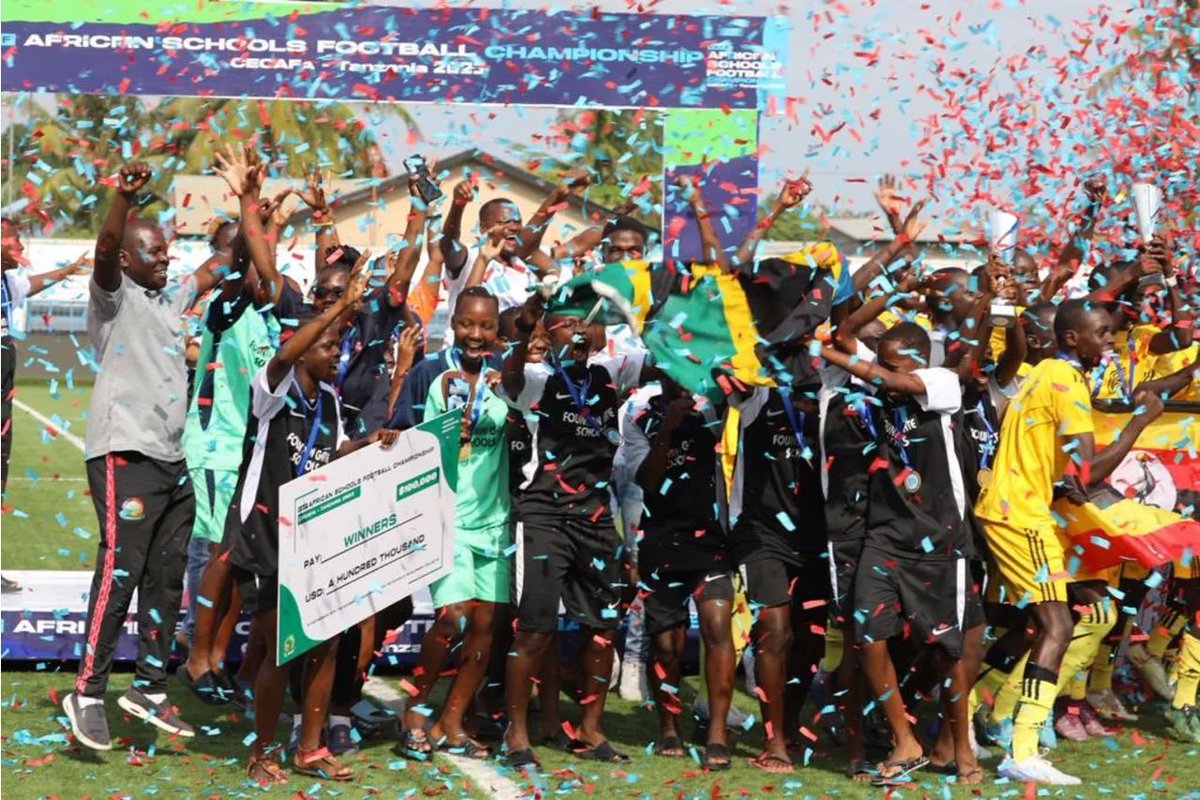 Nawapongeza Timu ya Wasichana ya Mpira wa Miguu ya Sekondari ya Fountain Gates Dodoma, kwa kutwaa ubingwa kwenye Mashindano ya Soka kwa Shule za Sekondari ya Shirikisho la Soka Afrika (CAF African Schools Continental Champions), upande wa wasichana. (1/2)