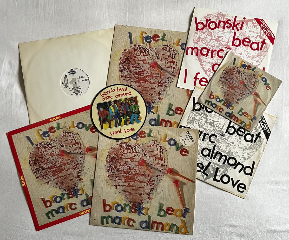 Happy Birthday #IFeelLove #BronskiBeat #MarcAlmond 🎉🎊 Released on this day in 1985 🎉 The good old days where 7' / 10' / 12' #Singles #PictureDiscs were released with many different versions 💯🔝 #NowPlaying 10' single side A The Fruit Mix. Sounds as amazing now as it did then