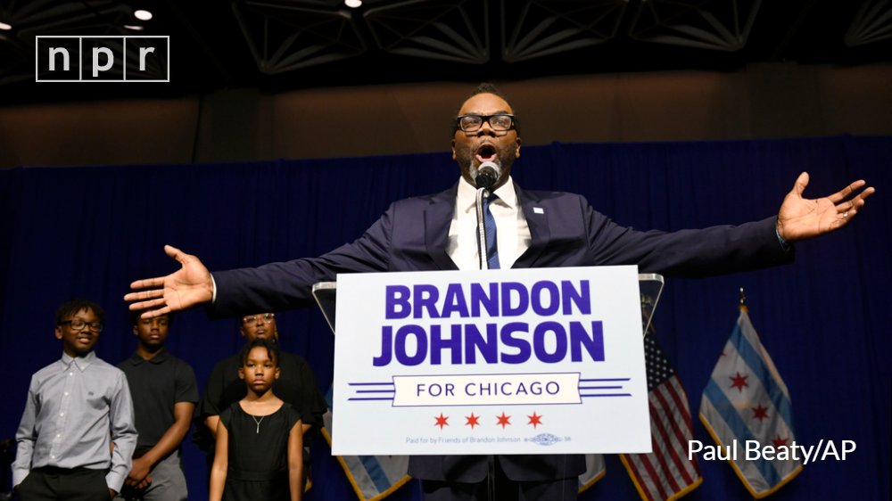 After a close win, Brandon Johnson was elected mayor of Chicago this week. @nprscottsimon sat down with the Mayor-elect to hear about his goals for the Windy City around crime and education. Tune in here to check out the conversation: npr.org/2023/04/08/116…