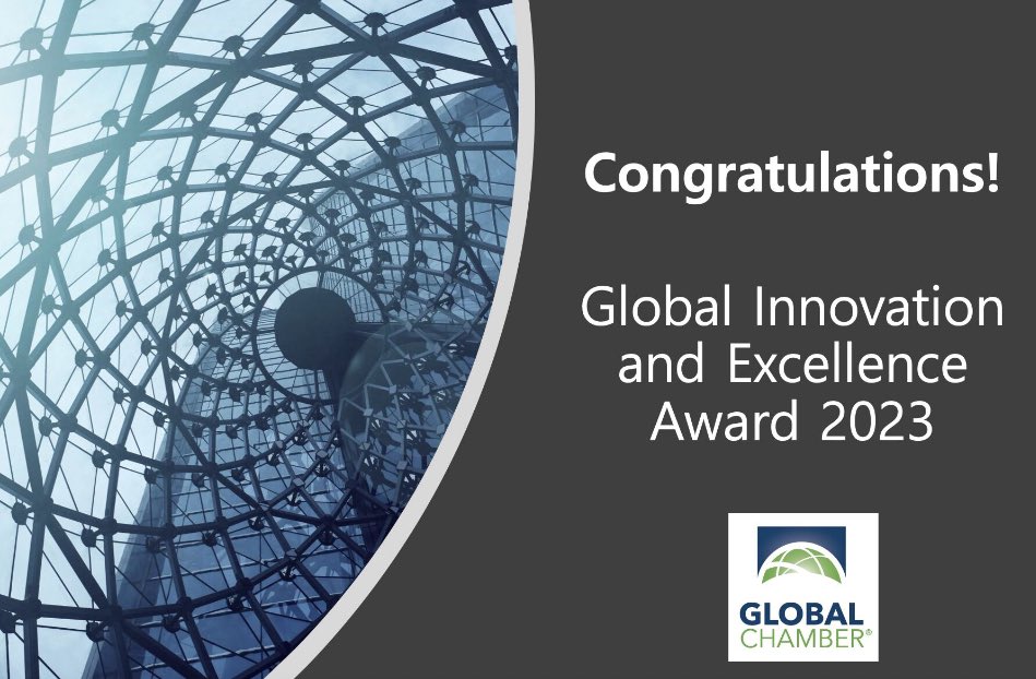 GlobalChamber's tweet photo. What a week! Miles of smiles and plenty of pure inspiration... thank to all the awardees and attendees! #GlobalIsGood We celebrated members for having global impact and success at Global Chamber® 2023 Global Innovation & Excellence Awards. More here https://t.co/2LeT8F9Nig https://t.co/AMcVHoBoGT