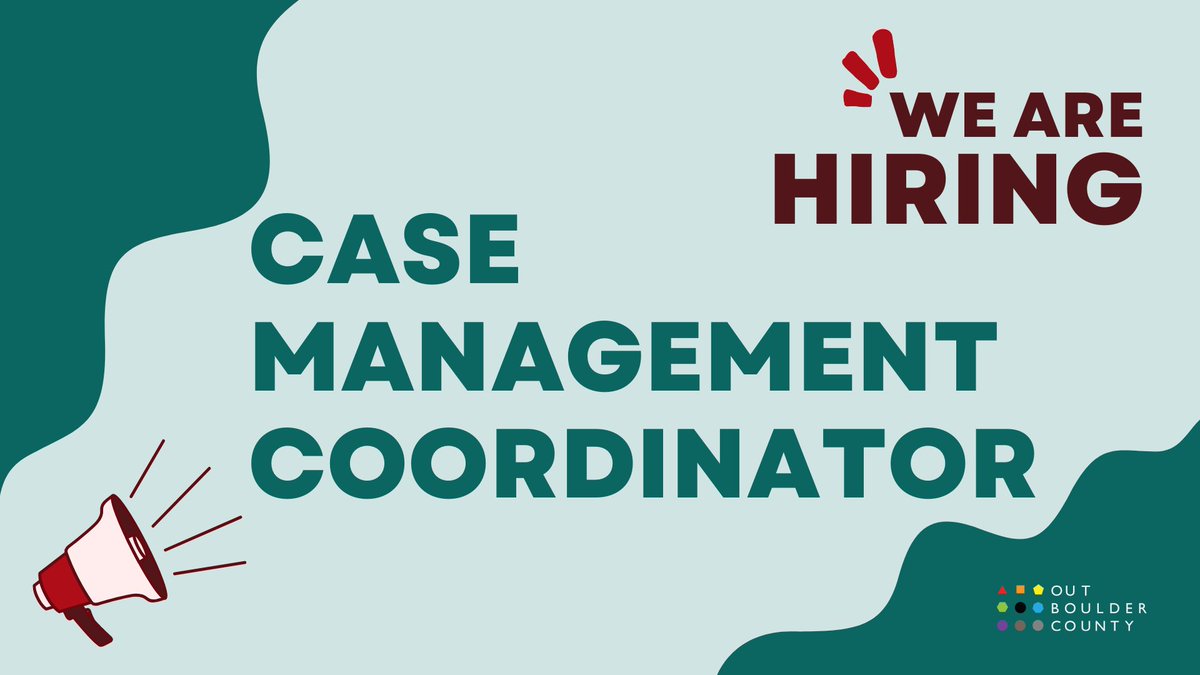 We are hiring a #CaseManagementCoordinator! This position will primarily be responsible for case management &amp; scheduling for clients of the Point and brief service navigation for #LGBTQ+ community members seeking support, resources, &amp; referrals. More info: outboulder.org/careers/case-m…