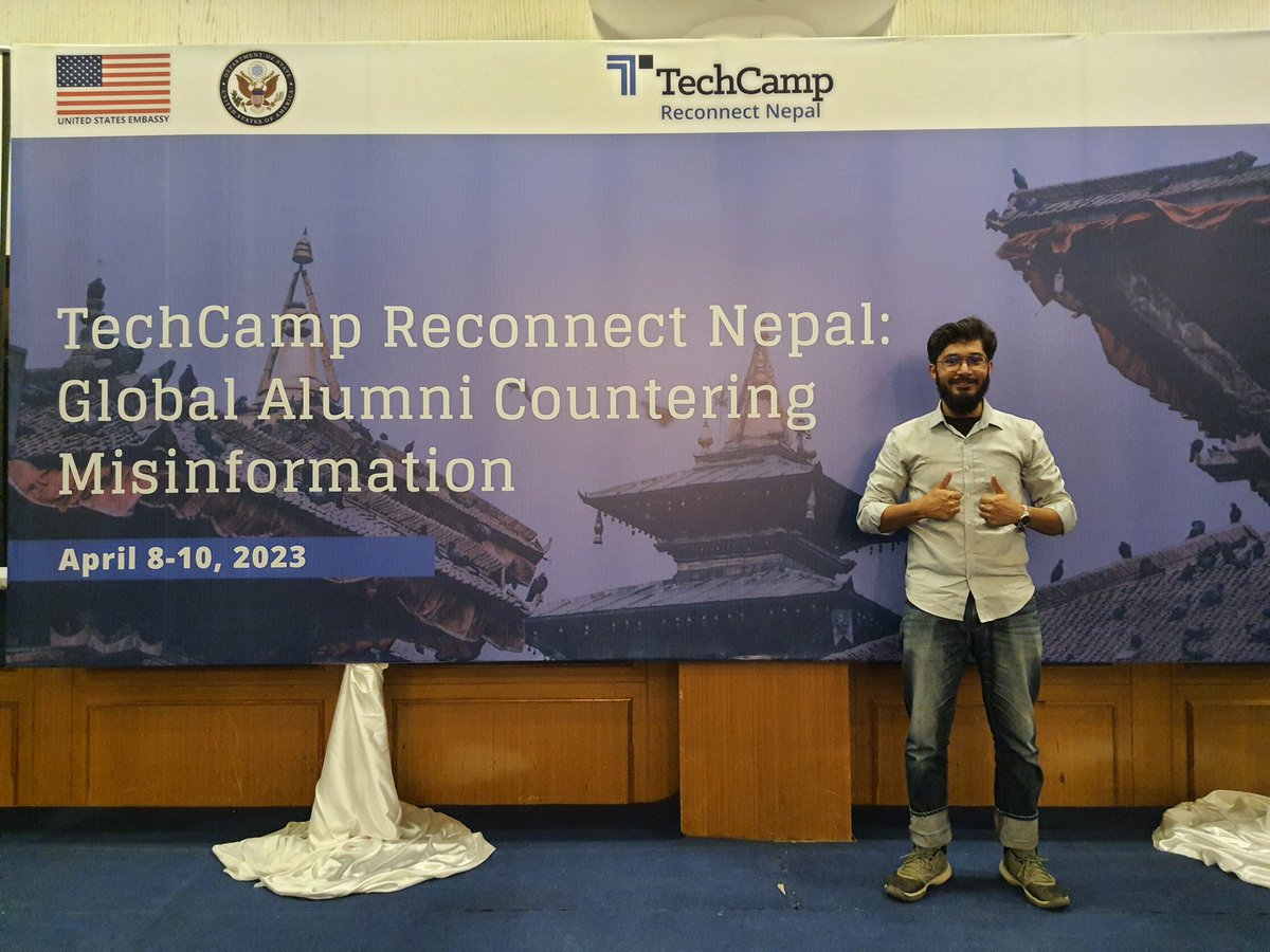 Mazhar5541987's tweet photo. It's been a good time here ๐ง๐ฉ๐ณ๐ต
#TechCampNepal #ExchangeAlumni #techcampreconnectnepal #Exchange_Programs - U.S. Department of State #YouthMappers https://t.co/f45SHynQXK