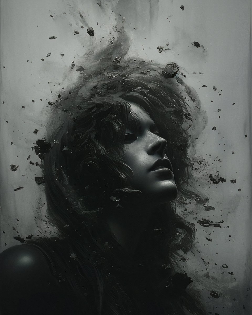 amylouiseart84's tweet photo. Good night family 🌛🖤

New work called "Modern Demolition" is now live as part of the burn event! 🔥

Last 5 days ! 

[Burn 2 of them and get 1 surprise artwork from the "Tears for Fears" series after OE ends.] ❤️‍🔥

🔗 Link below 🔻 https://t.co/UU71YrRntc