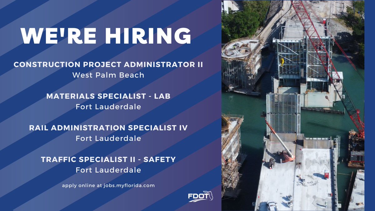 FDOT District 4 on Twitter: "Now accepting applications! View position