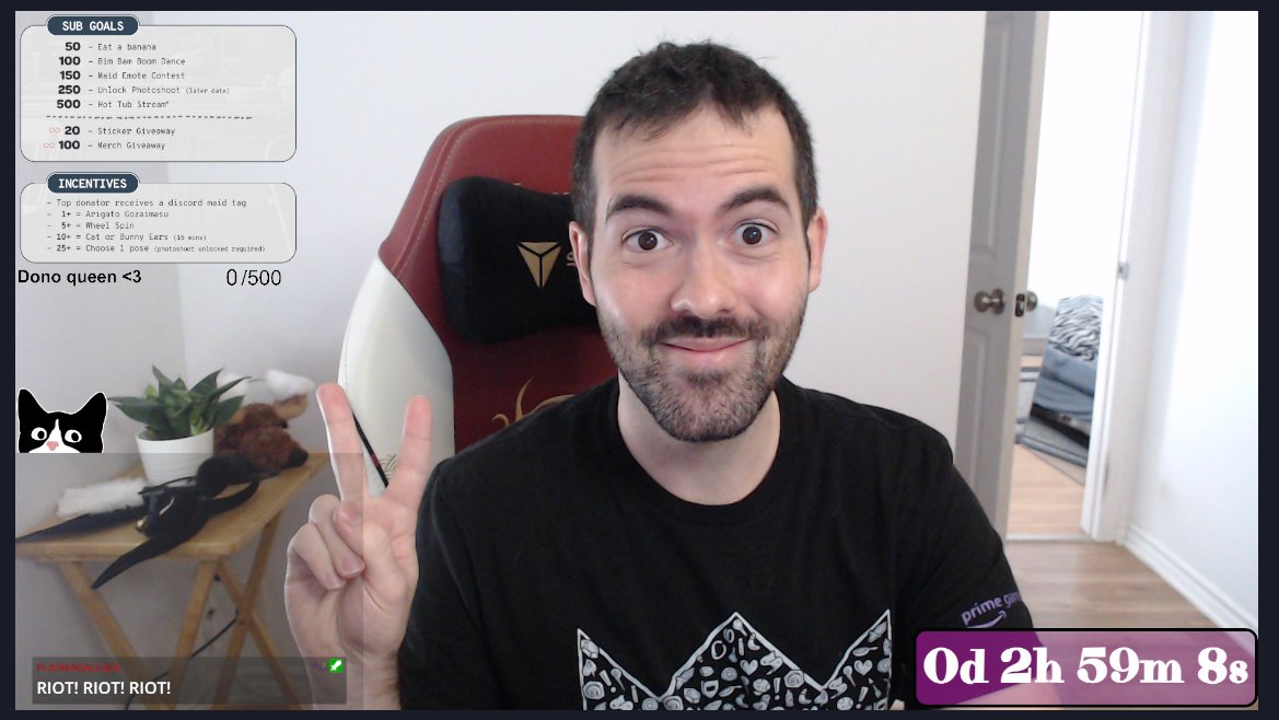 🚨ITS HAPPENING🚨

🤍🖤🤍SUBATHON MAID STREAM🤍🖤🤍
Moosella is taking the stream by storm today!  Doing makeup on stream then we be cute together 🥰

twitch.tv/eviral